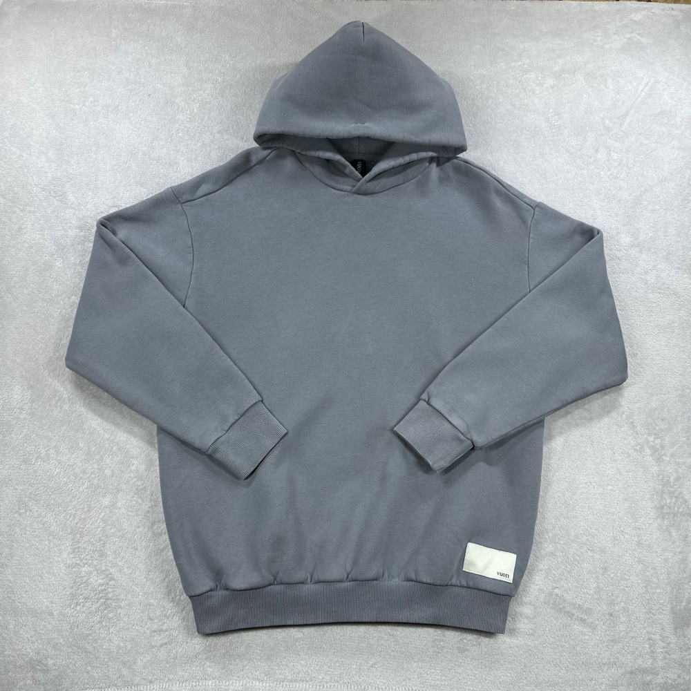 Vuori Restore Oversized Hoodie Women Small Gray Fleece Pullover VW2002 Organic